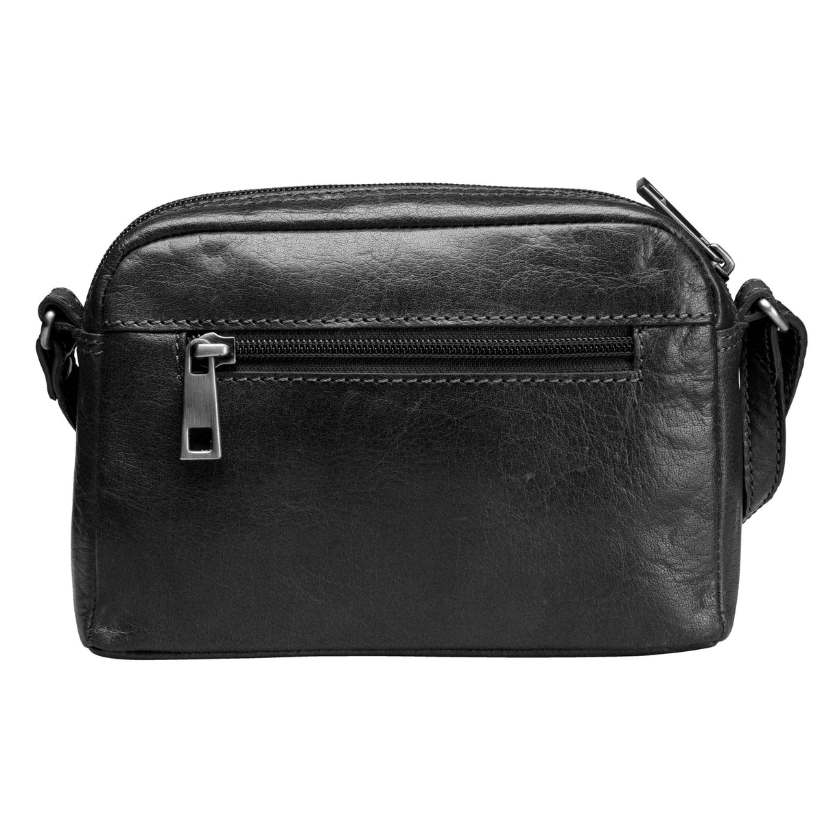 Springfield Liten Crossoverveske I Skinn Med Glidelås Svart