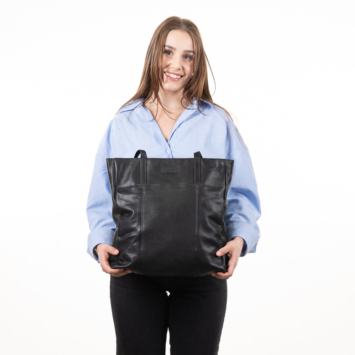 A. Eriksson Outi Shoppingveske I Skinn Svart