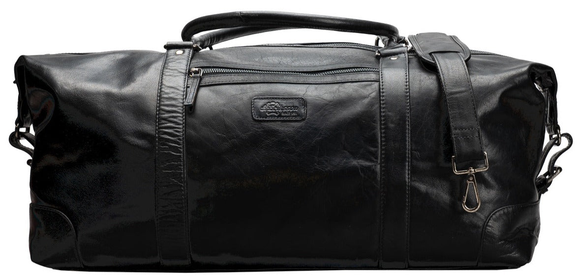 A. Eriksson Elwis Stor Weekend Bag I Skinn Svart 41L