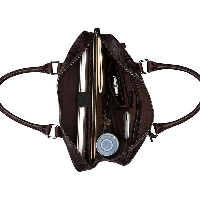 Burkely Fundametals Antique Avery 1-Zip 13,3" Pc veske I Skinn Brun