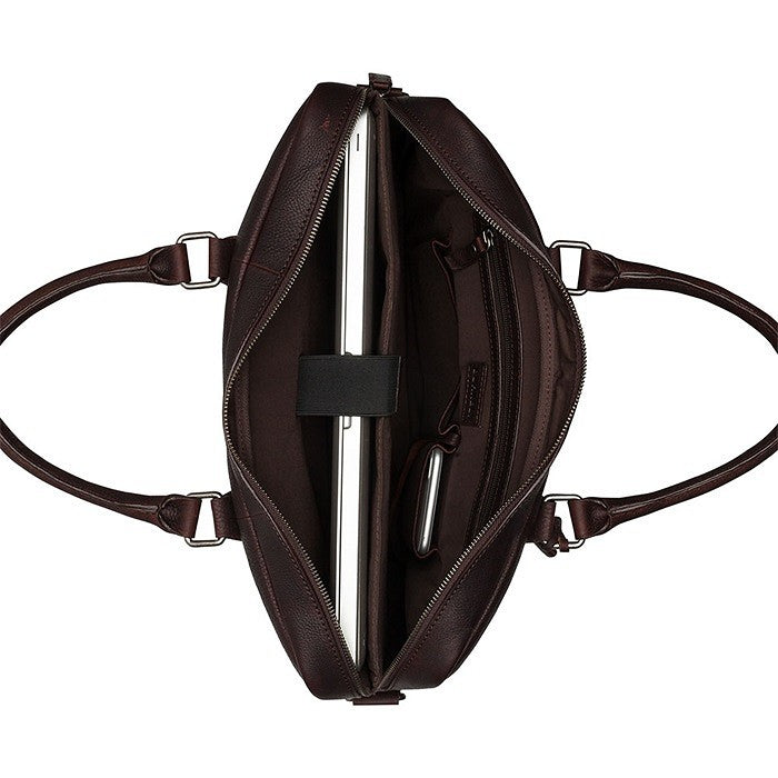 Burkely Fundametals Antique Avery 1-Zip 15,6" Pc veske I Skinn Brun