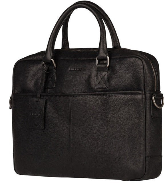 Burkely Fundametals Antique Avery 1-Zip 15,6" Pc veske I Skinn Svart