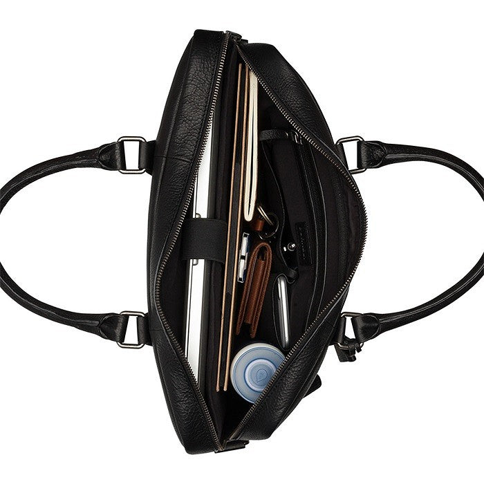 Burkely Fundametals Antique Avery 1-Zip 15,6" Pc veske I Skinn Svart