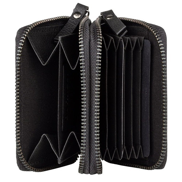 Burkely Antique Avery Lommebok S Double Zip Svart