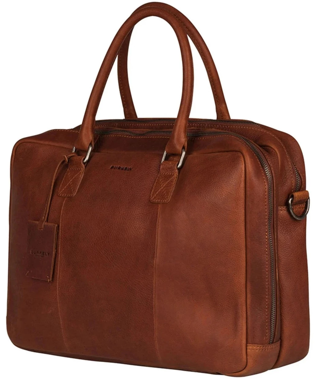 Burkely Fundametals Antique Avery Worker 15,6" Pc veske I Skinn Cognac