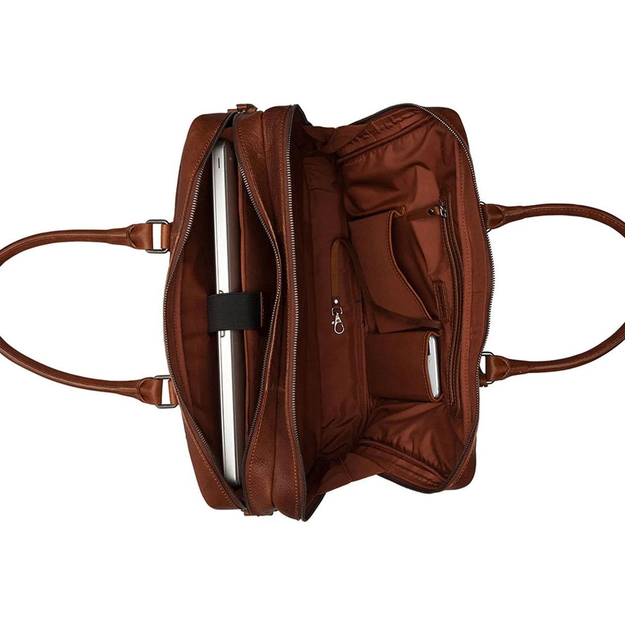 Burkely Fundametals Antique Avery Worker 15,6" Pc veske I Skinn Cognac