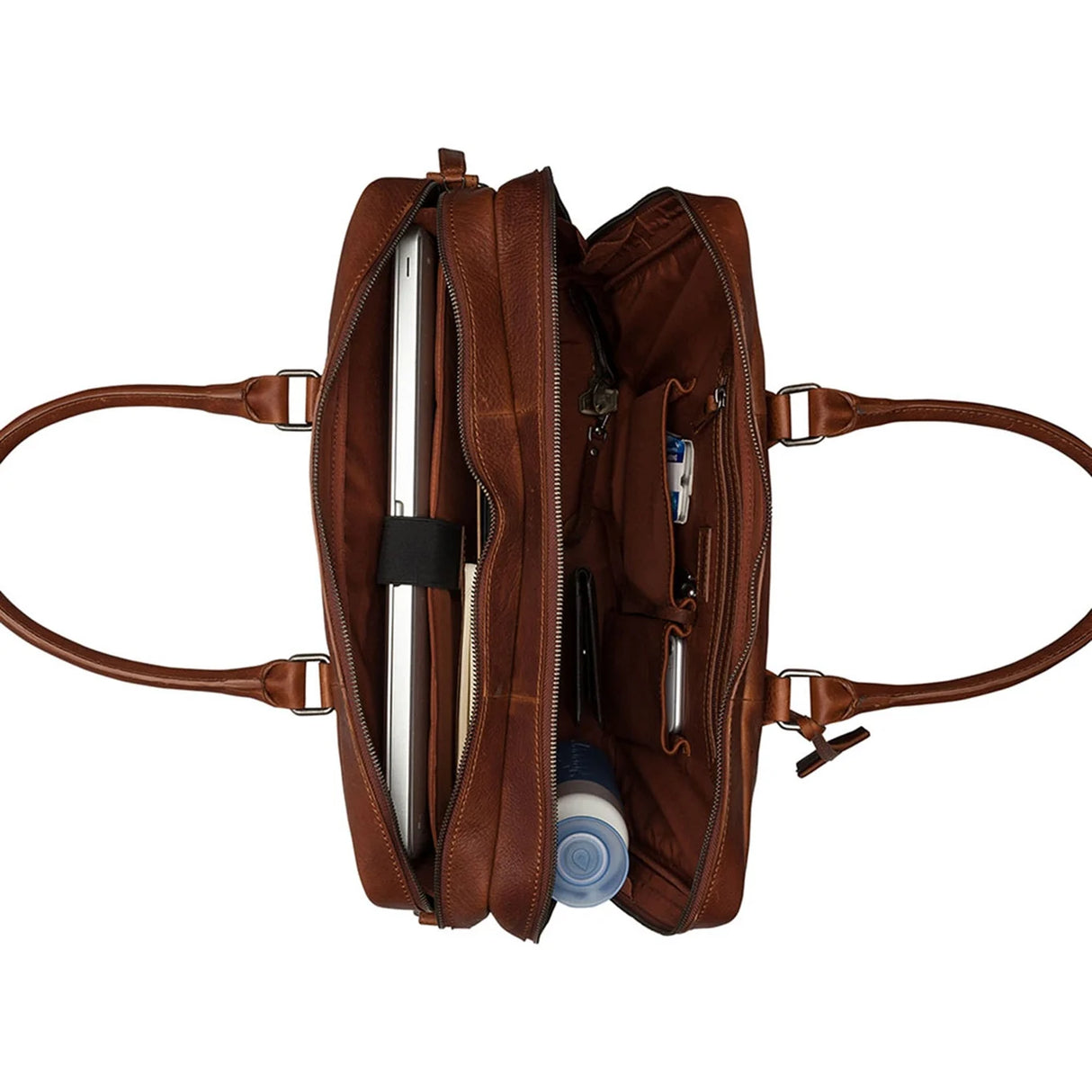 Burkely Fundametals Antique Avery Worker 15,6" Pc veske I Skinn Cognac