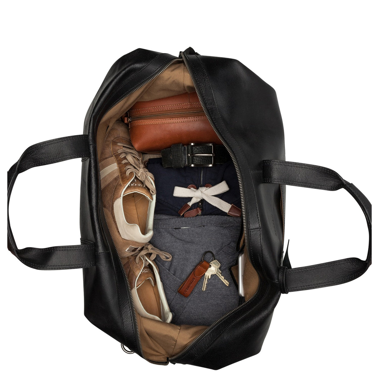 Burkely Fundamentals Sem Stor Weekend Bag I Skinn Svart