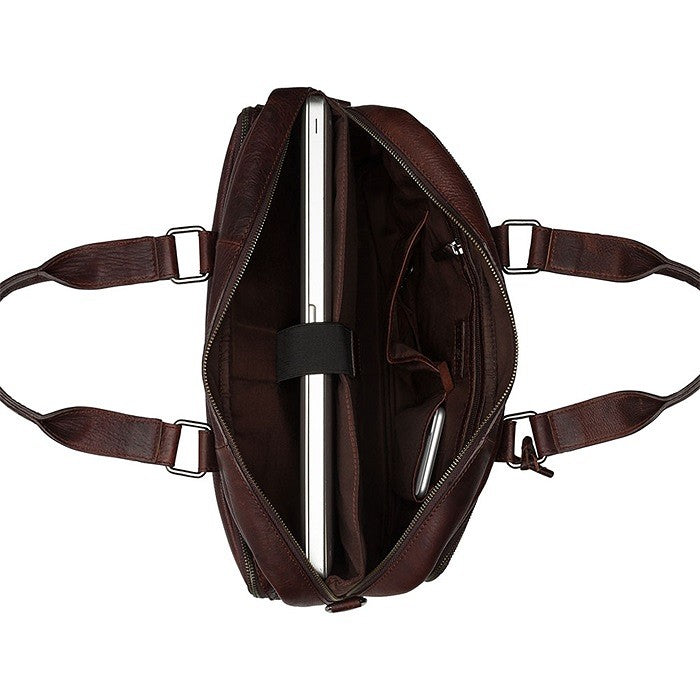 Burkely Fundametals Antique Avery Workbag 15,6" Pc veske I Skinn Brun