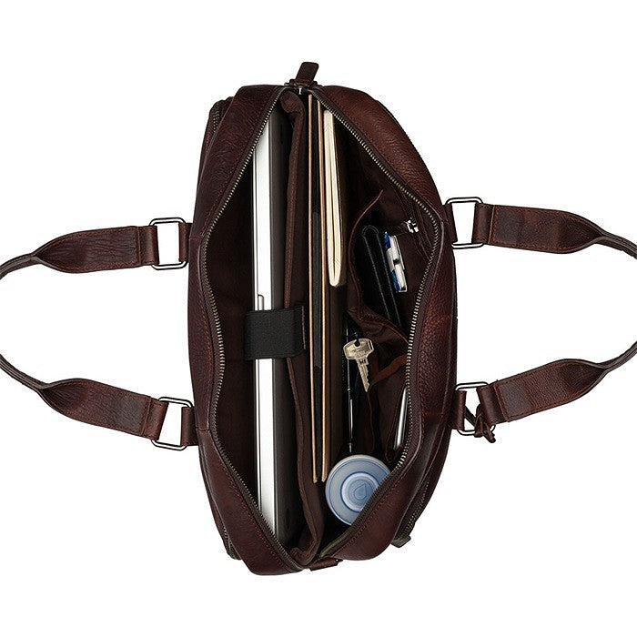 Burkely Fundametals Antique Avery Workbag 15,6" Pc veske I Skinn Brun