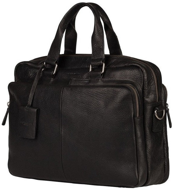 Burkely Fundametals Antique Avery Workbag 15,6" Pc veske I Skinn Svart