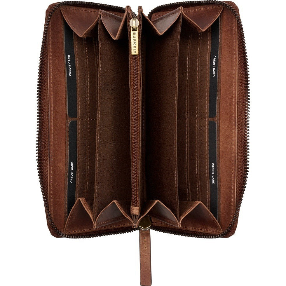 Burkely Cool Colbie Large Zip Around Wallet Brun