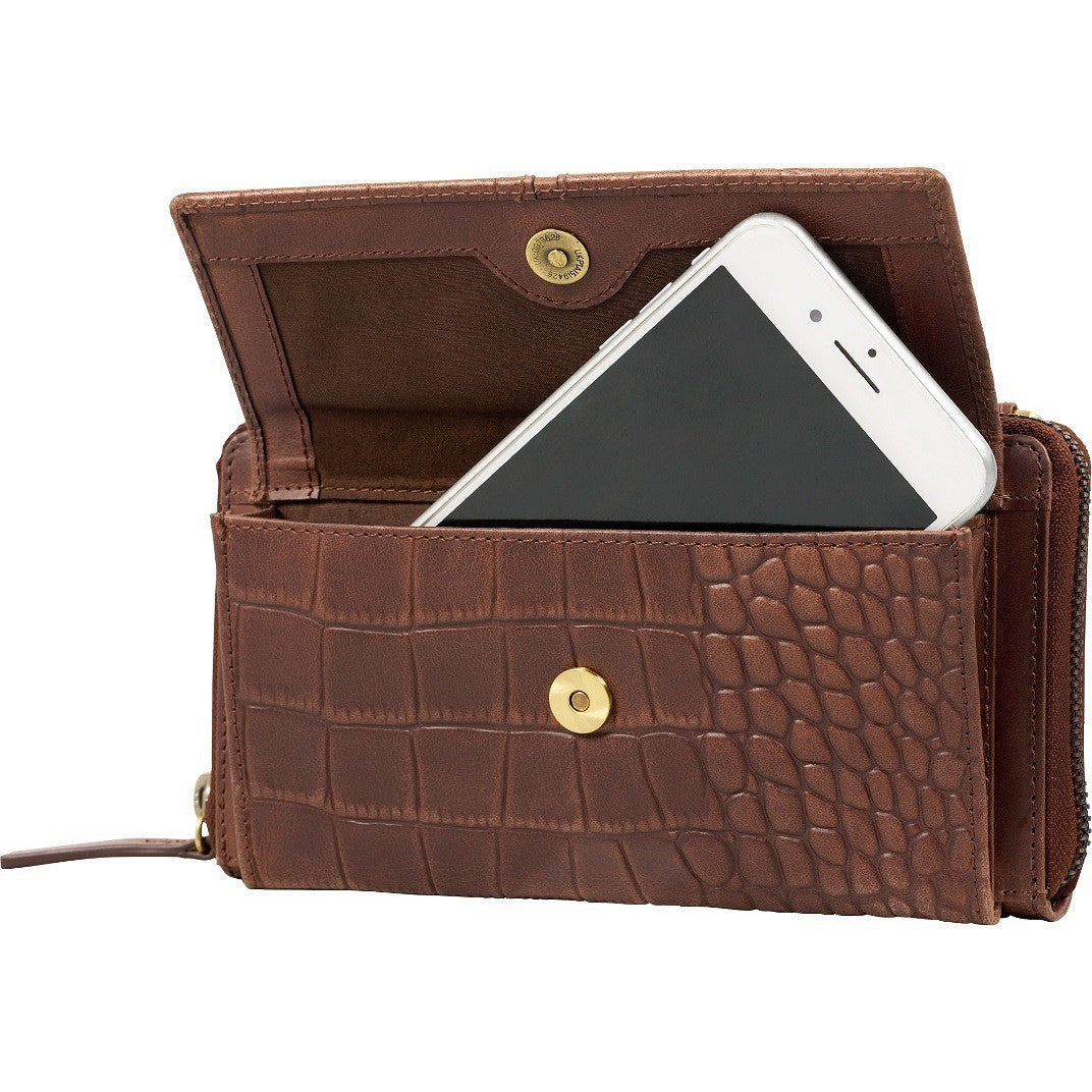 Burkely Cool Colbie Phone Wallet Liten Skinnveske Brun