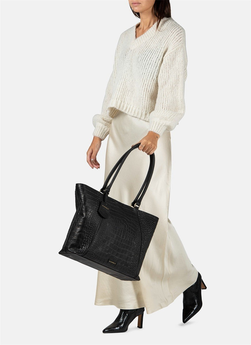 Burkely Cool Colbie Wide Tote Skinnveske 15,6" Svart