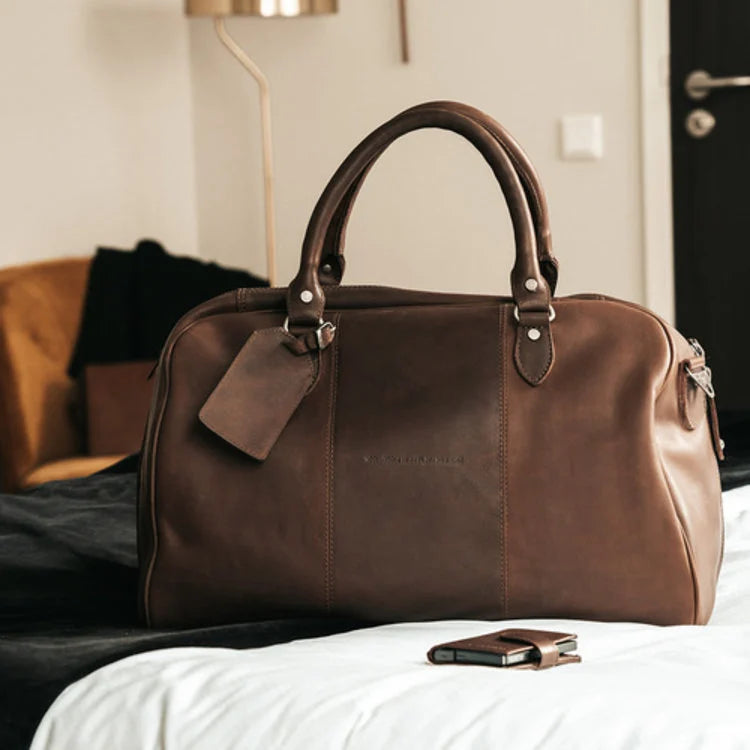 The Chesterfield Brand Liam Weekend Bag I Skinn Brun