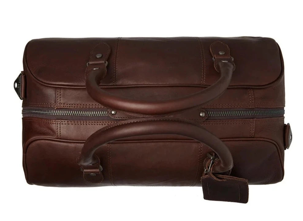 The Chesterfield Brand Liam Weekend Bag I Skinn Brun