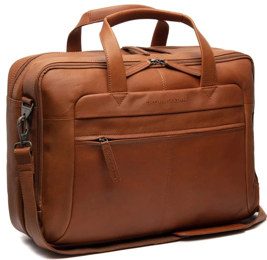 The Chesterfield Brand Ryan 17" Pc Veske I Skinn Cognac