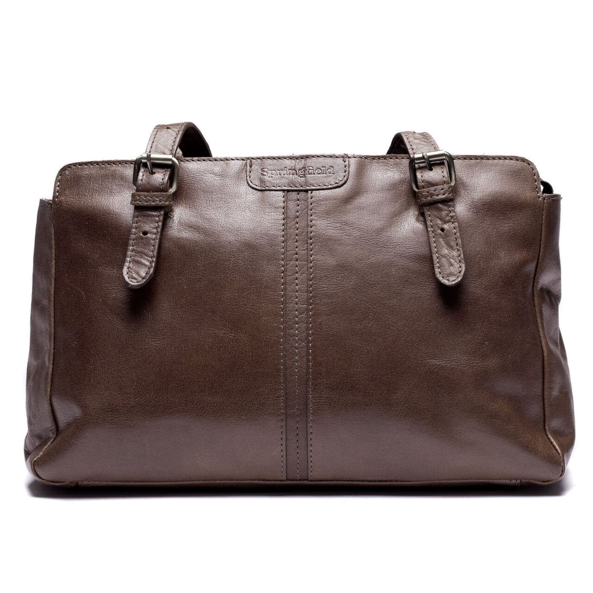 Springfield Mellomstor Skulderveske I Skinn Brun