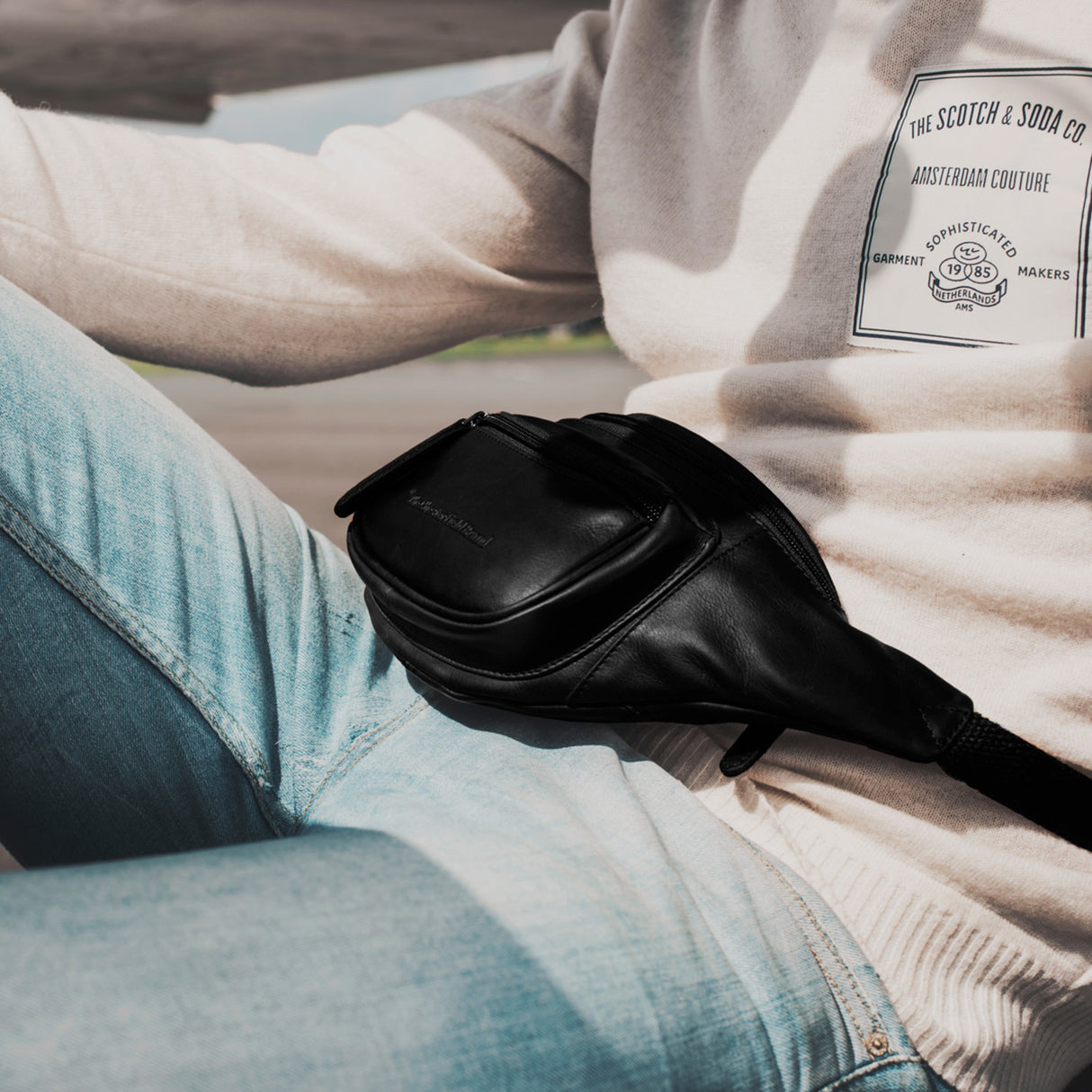 The Chesterfield Brand Jack Fanny Pack I Skinn Svart