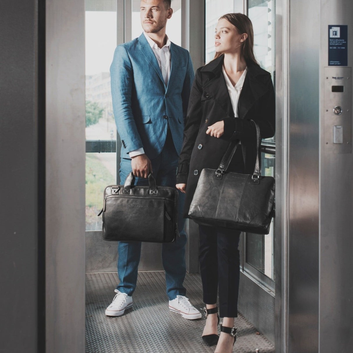 The Chesterfield Brand Manuel 15,4" Pc Veske I Skinn Svart