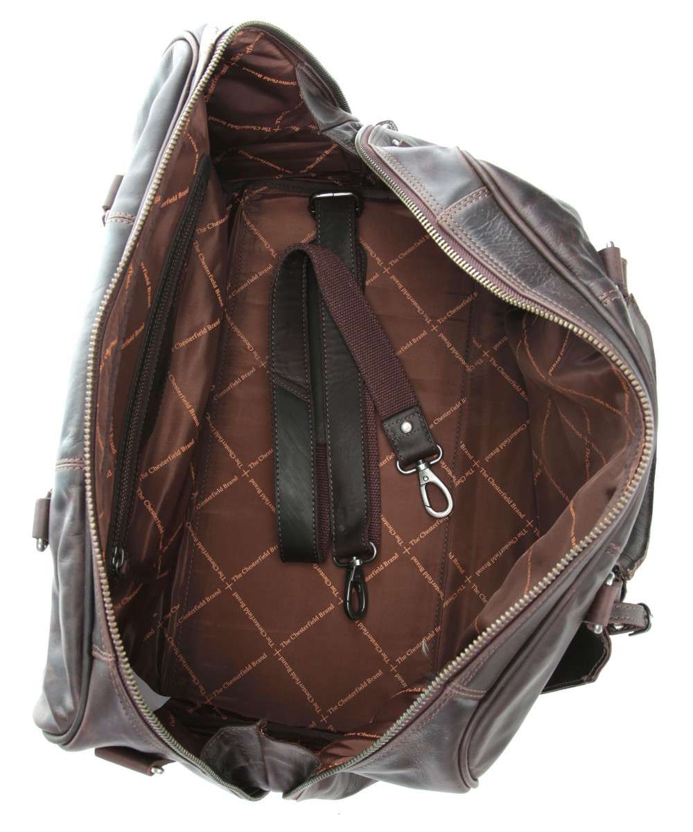 The Chesterfield Brand Liam Weekend Bag I Skinn Brun