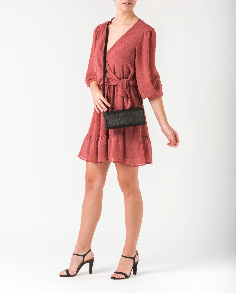 Unisa Zdream Clutch Veske i Semsket Skinn Svart