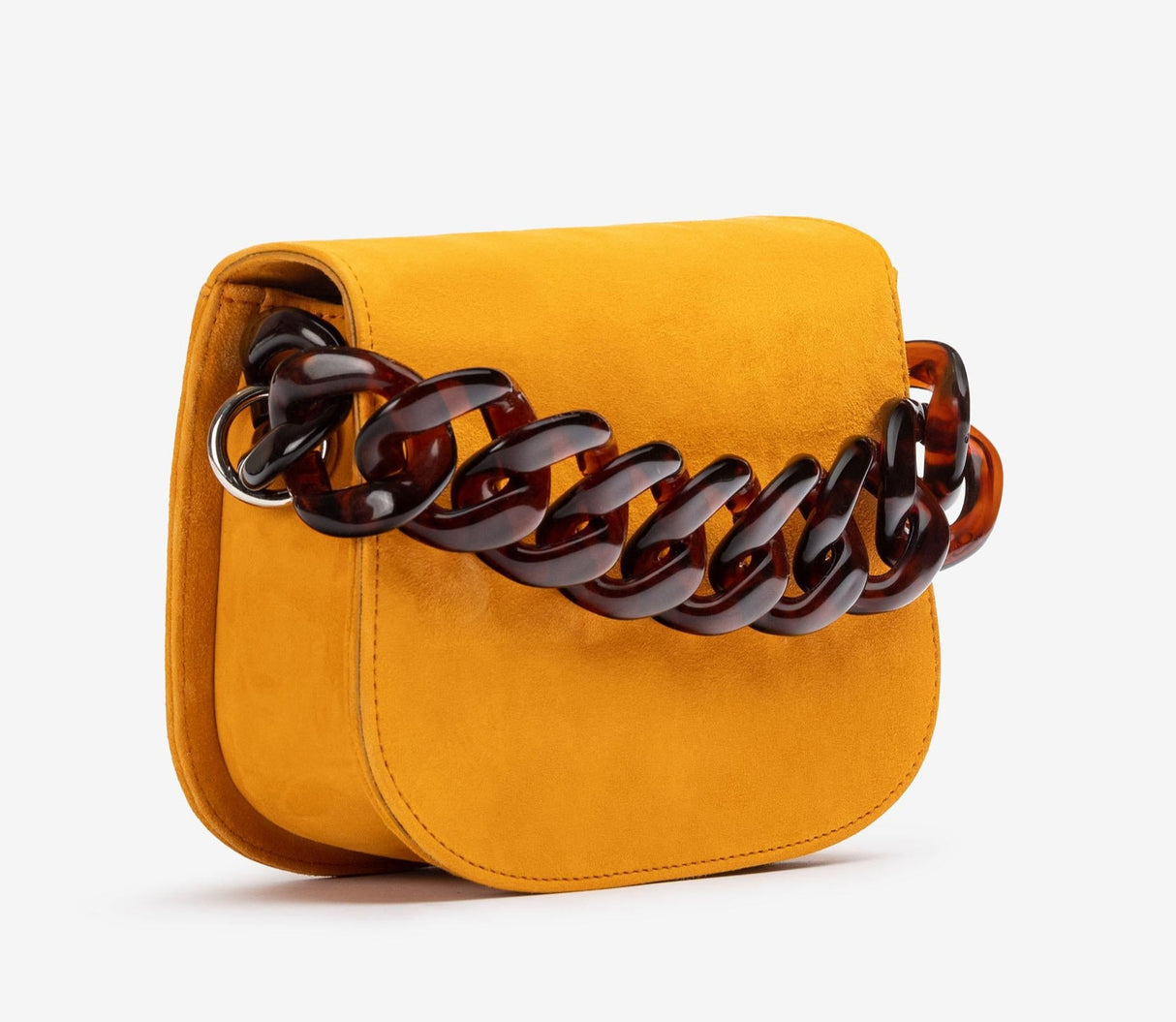 Unisa Zbruna Clutch Veske Semsket Skinn Mandarine