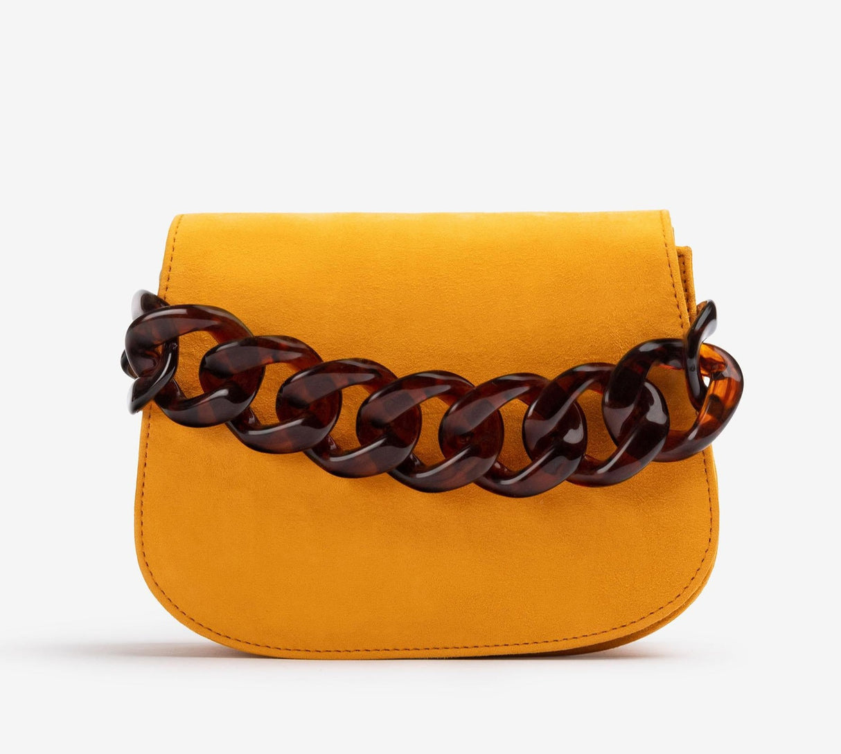 Unisa Zbruna Clutch Veske Semsket Skinn Mandarine