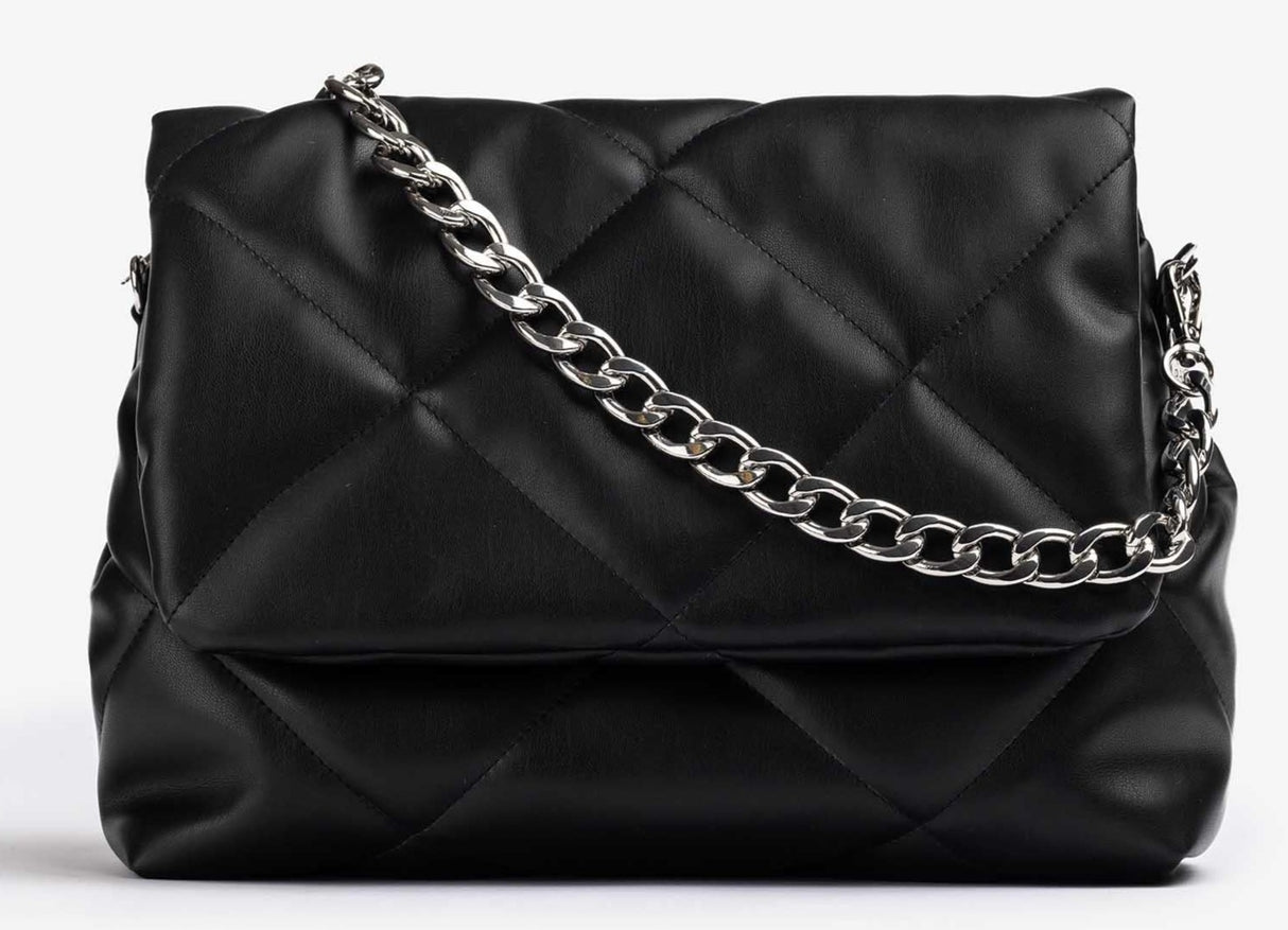 Unisa Zkerina Stor Quiltet Klaffveske Svart