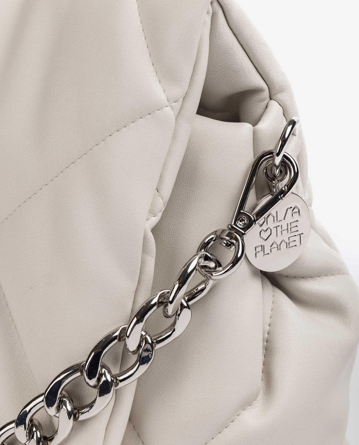 Unisa Zkerina Stor Quiltet Klaffveske Hvit