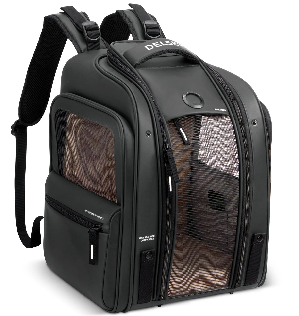 Delsey Raspail Pet Carrier Backpack Black