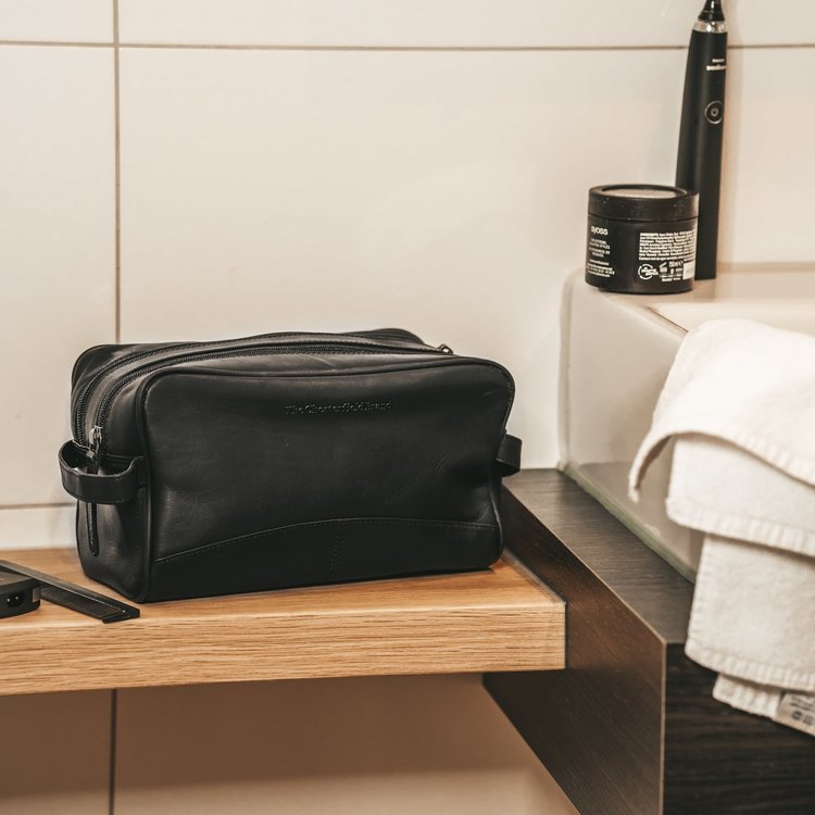 The Chesterfield Brand Stacey Toalettmappe I Skinn Svart