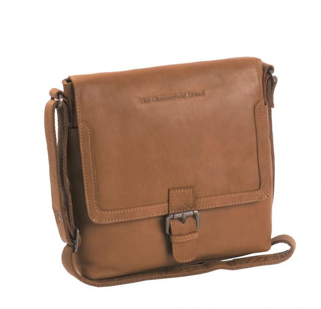 The Chesterfield Brand Irvine Mellomstor Skulderveske I Skinn Cognac