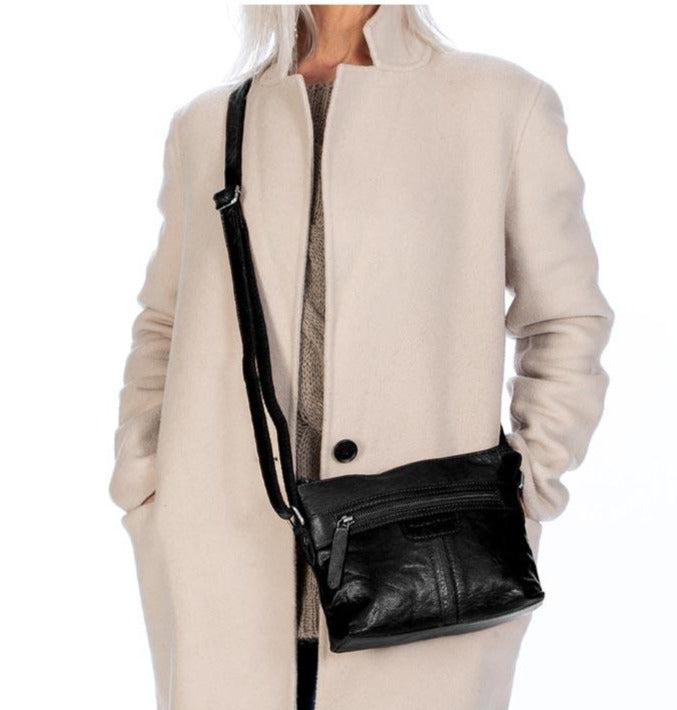 Springfield Liten Crossoverveske I Skinn Svart