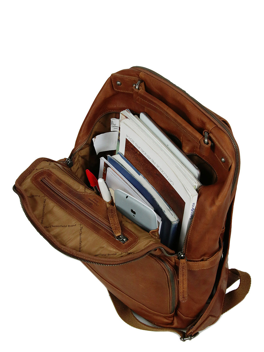 The Chesterfield Brand Austin 14" Pc Sekk I Skinn Cognac