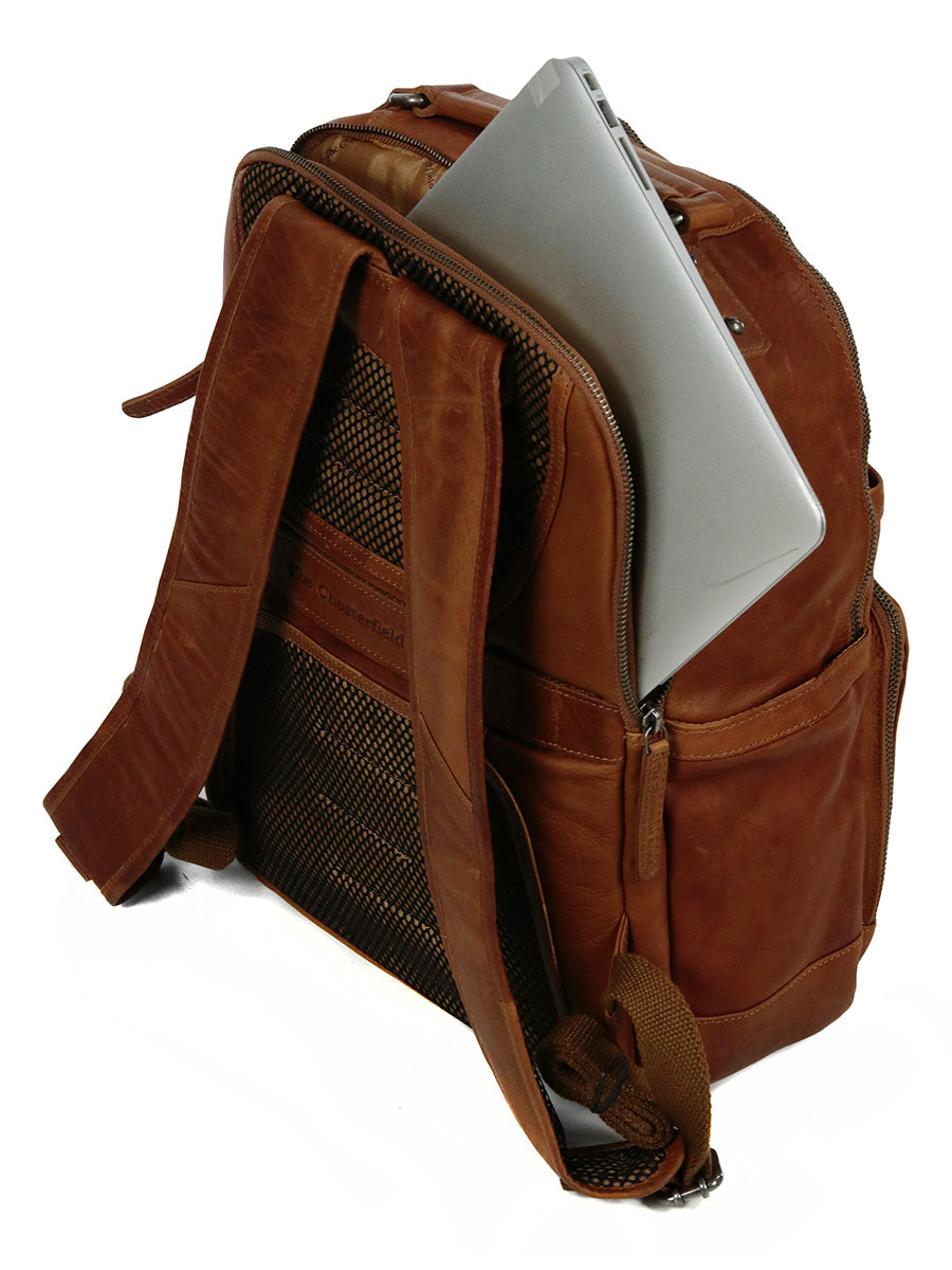 The Chesterfield Brand Austin 14" Pc Sekk I Skinn Cognac