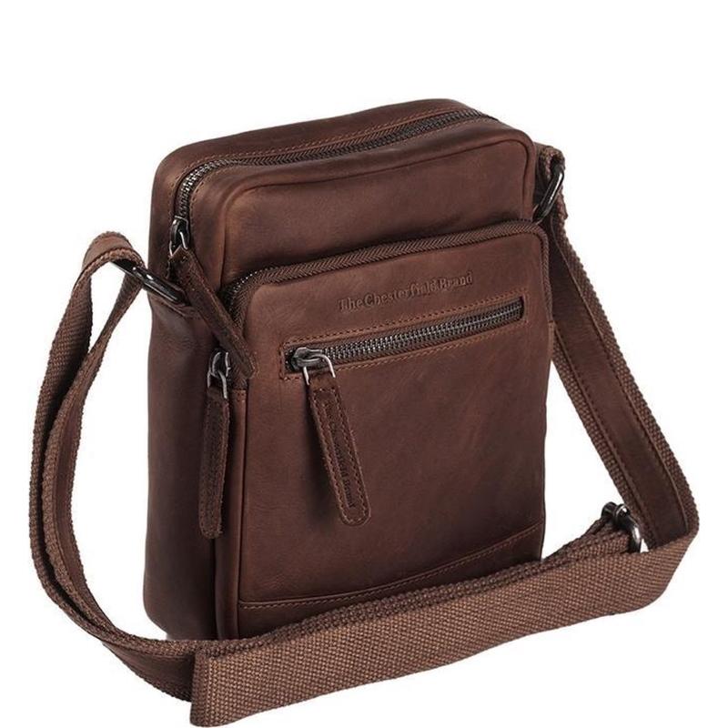 The Chesterfield Brand Birmingham Liten Crossover veske I Skinn Brun