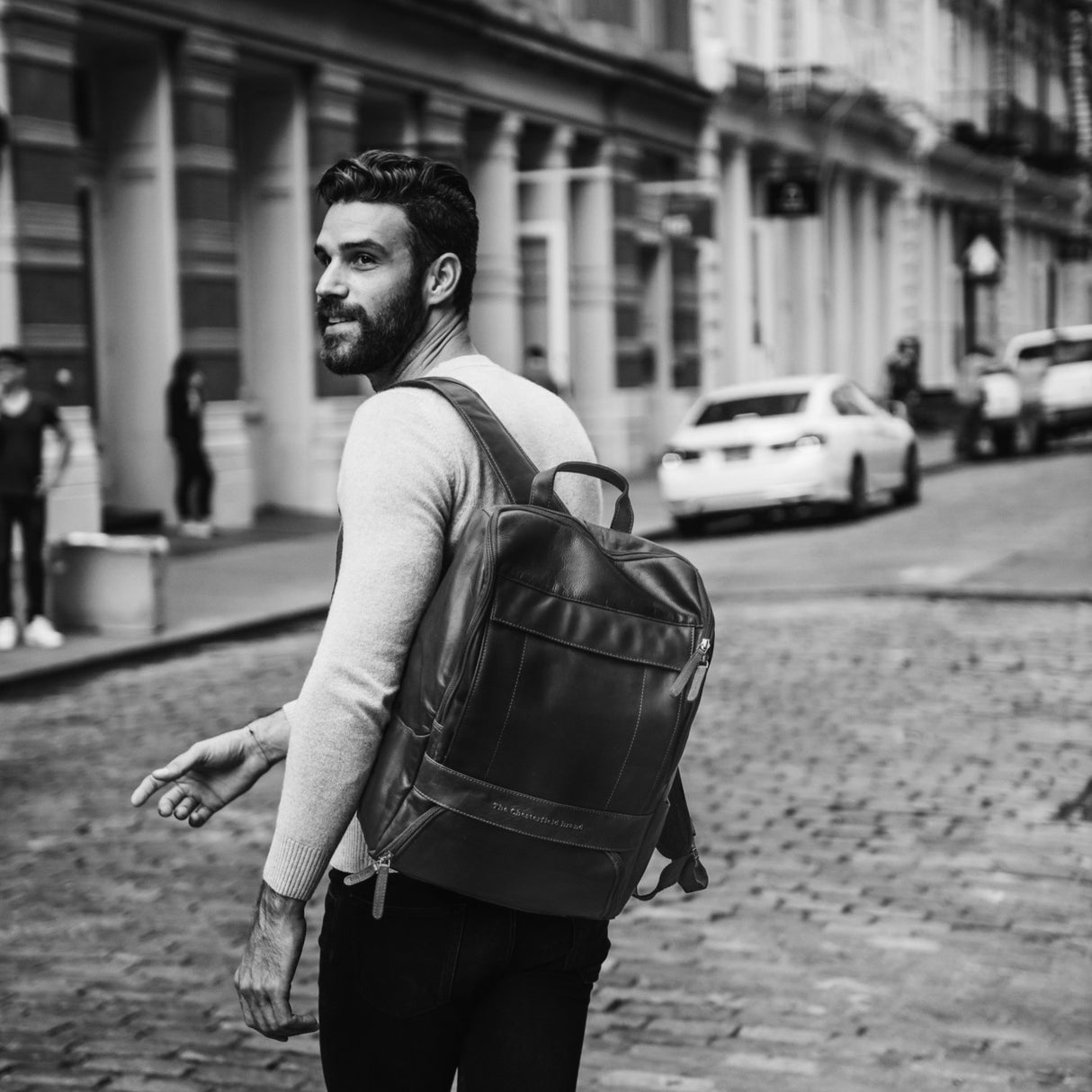 The Chesterfield Brand Rich 15" Pc Sekk I Skinn Svart