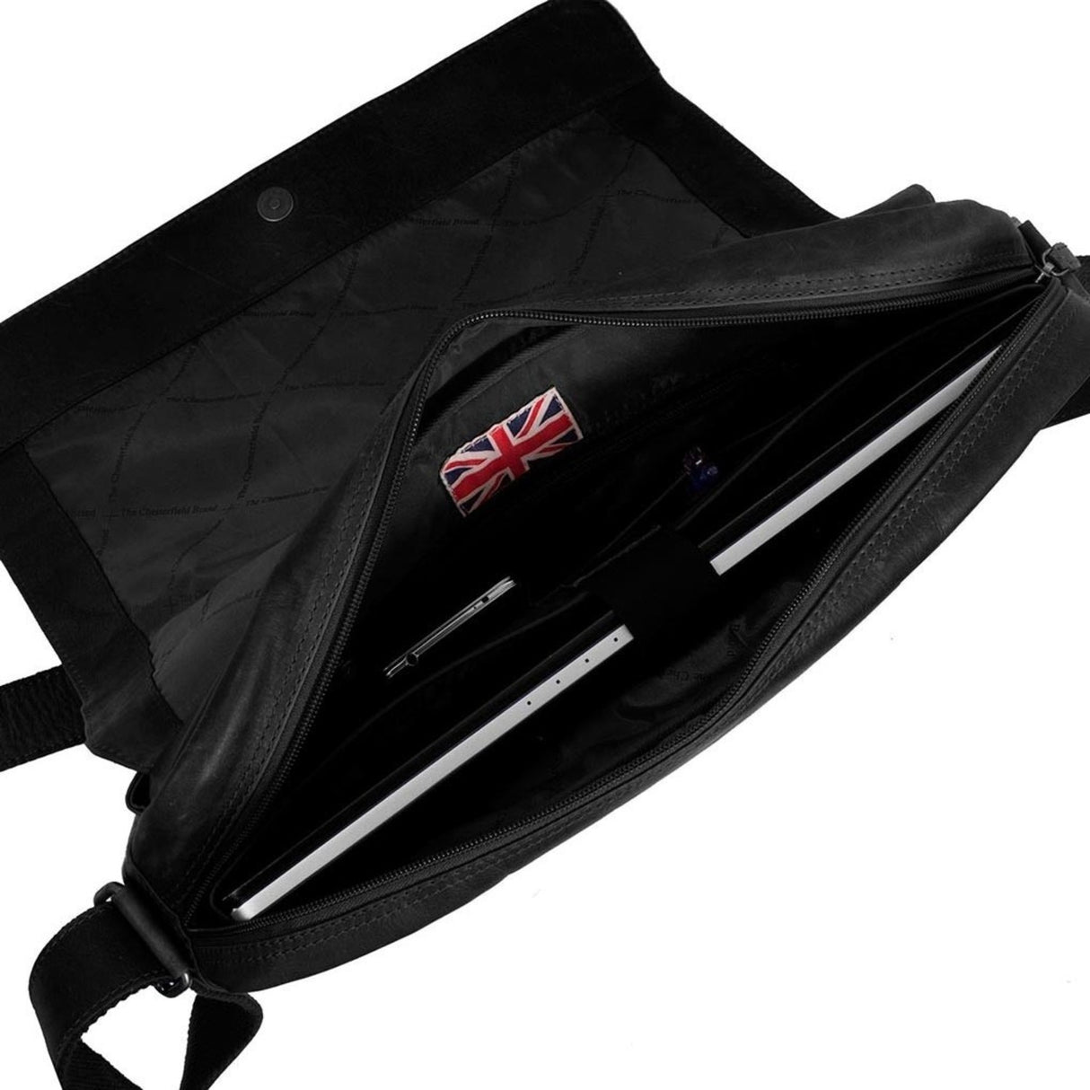 The Chesterfield Brand Richard 15,4" Crossover Pc Veske I Skinn Svart