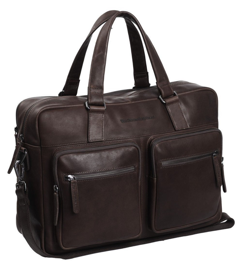 The Chesterfield Brand Misha 17" Pc Veske I Skinn Brun