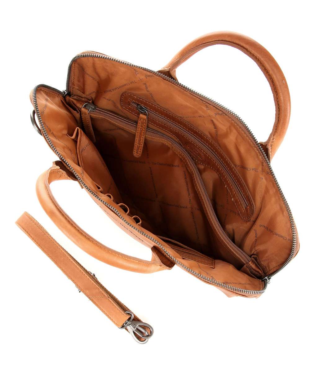 The Chesterfield Brand Harvey 14" Pc Veske I Skinn Cognac