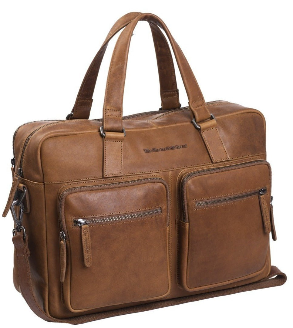 The Chesterfield Brand Misha 17" Pc Veske I Skinn Cognac