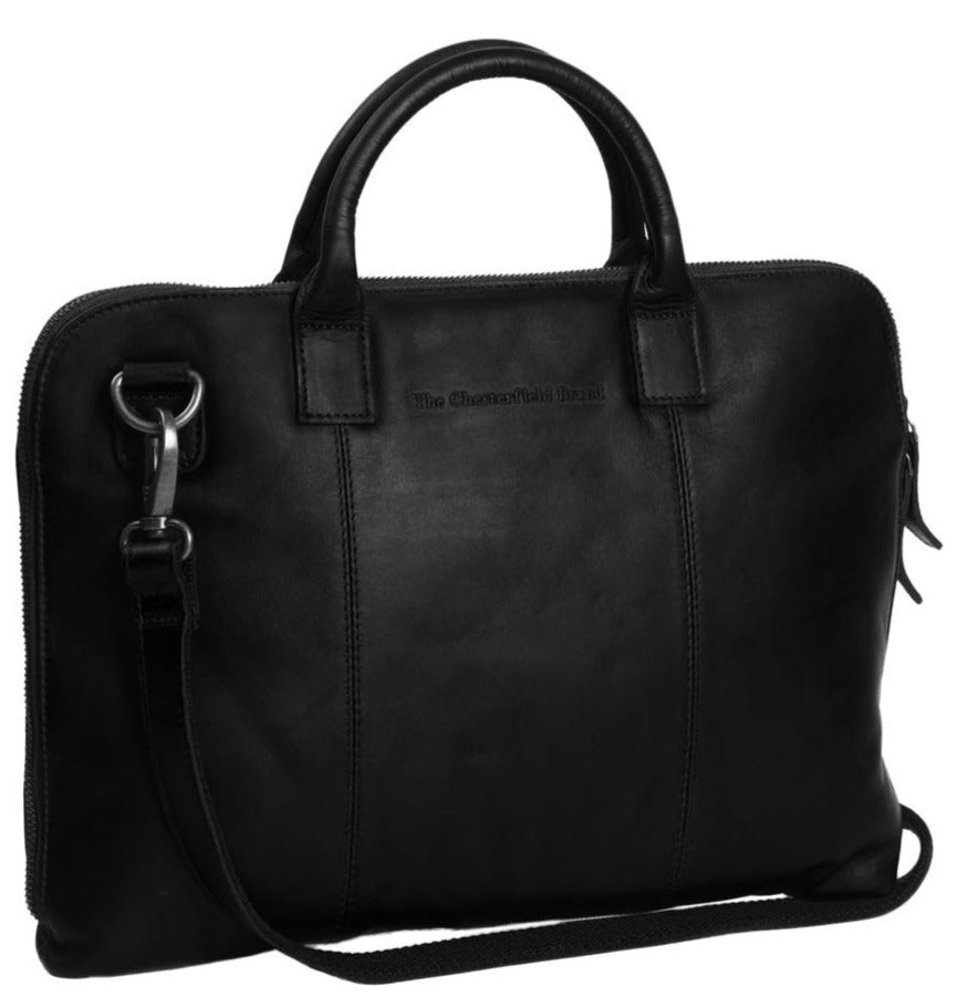 The Chesterfield Brand Harvey 14" Pc Veske I Skinn Svart