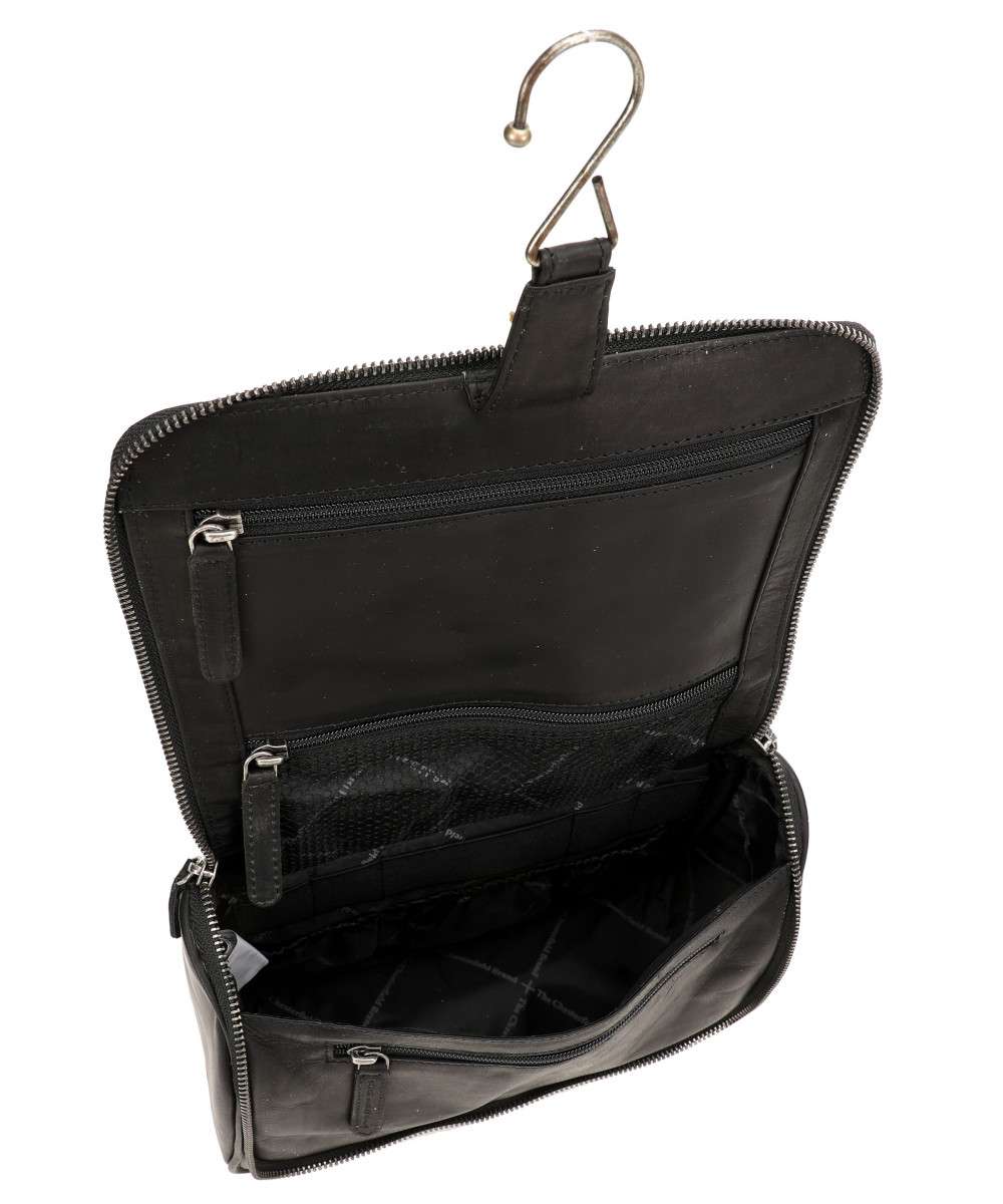 The Chesterfield Brand Gillian Henge Toalettmappe I Skinn Svart