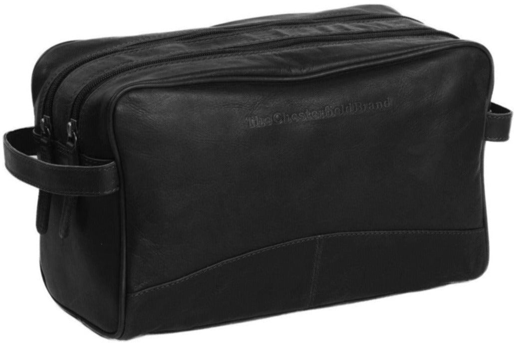 The Chesterfield Brand Stefan Toalettmappe I Skinn Svart