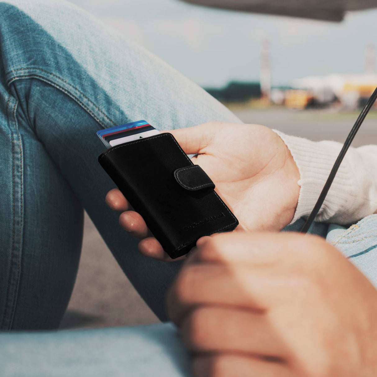 The Chesterfield Brand Loughton Kortholder I Skinn Svart