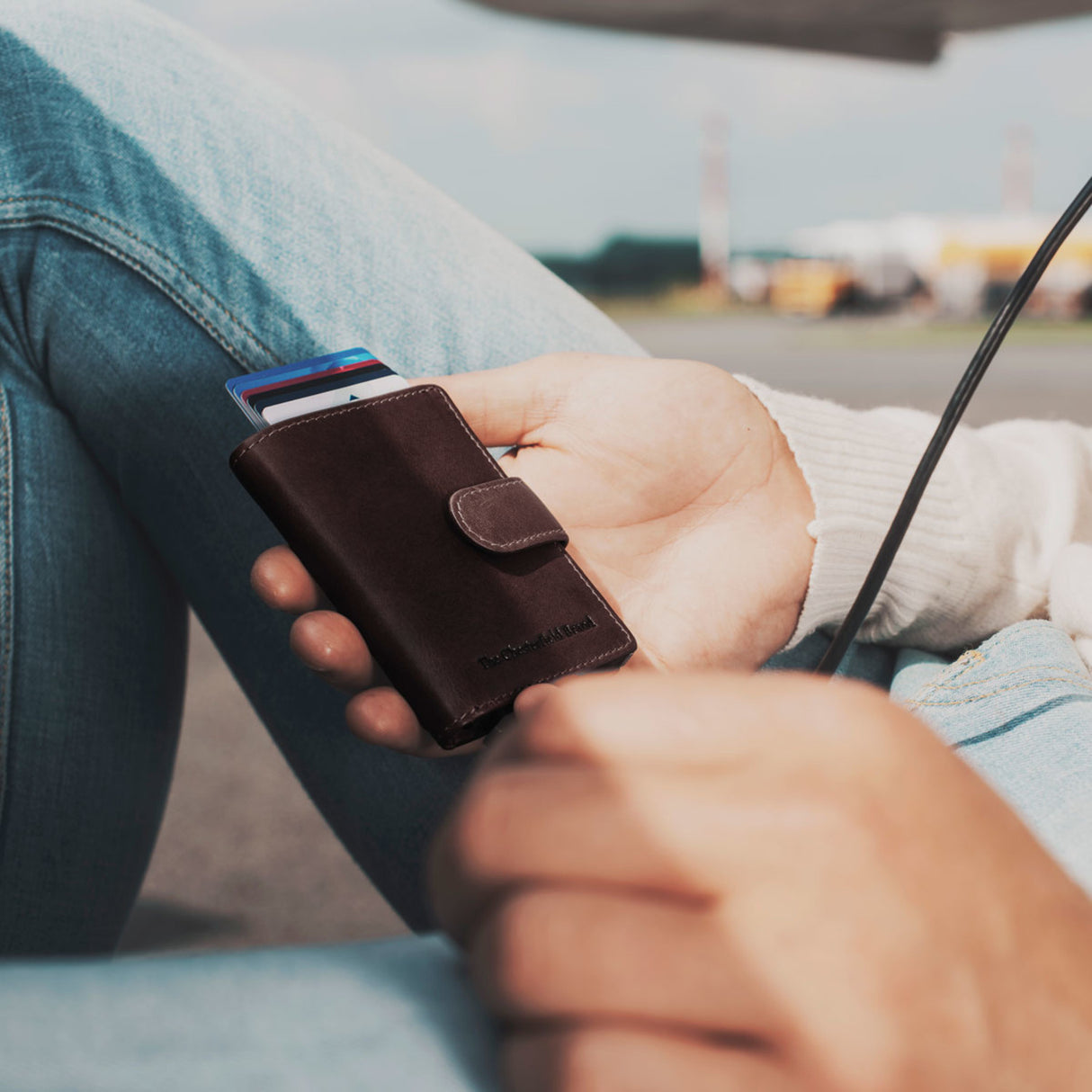 The Chesterfield Brand Loughton Kortholder I Skinn Brun