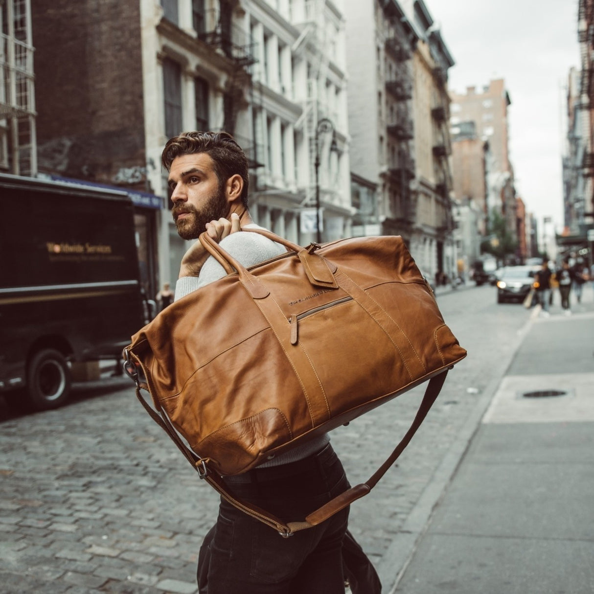 The Chesterfield Brand Portsmouth Weekend Bag I Skinn Cognac