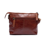 Springfield Liten Crossoverveske I Skinn Cognag