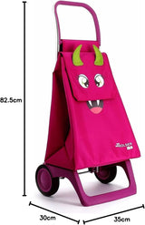 Rolser Monster Kid MF Joy Shoppingvogn med 2 hjul Rose